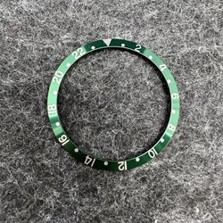 Aluminum Watch Bezel Inserts - 36.5mm Outer, 30.7mm Inner Diameter (Green GMT)