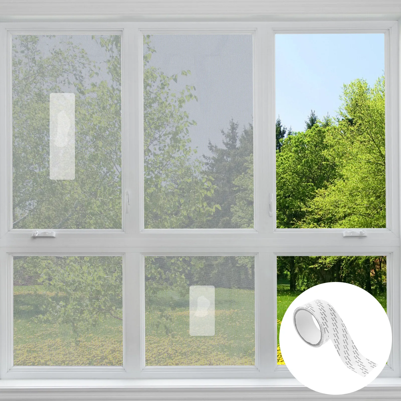 Window Net Hardware 2 pcs Premium Screen Patches 1 Bag Self-Adhesive Fly Screen Nets For ...