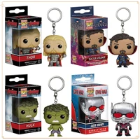 FUNKO POP Marvel Hero Keychain Popularity Loki Thor Hulk Doll Collection Festival Backpack Pendant Christmas Gift Fun Keychain 1