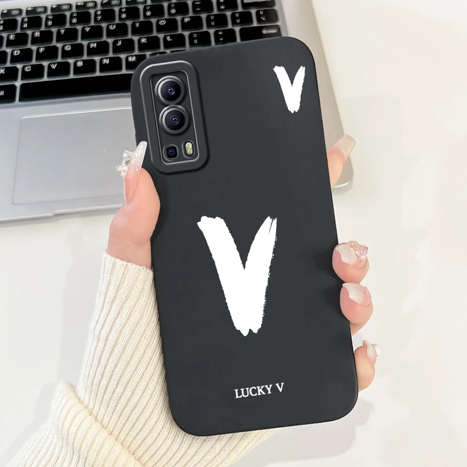 Cute Lucky Letters Soft TPU Phone Case - Fun Design Bumper Cover