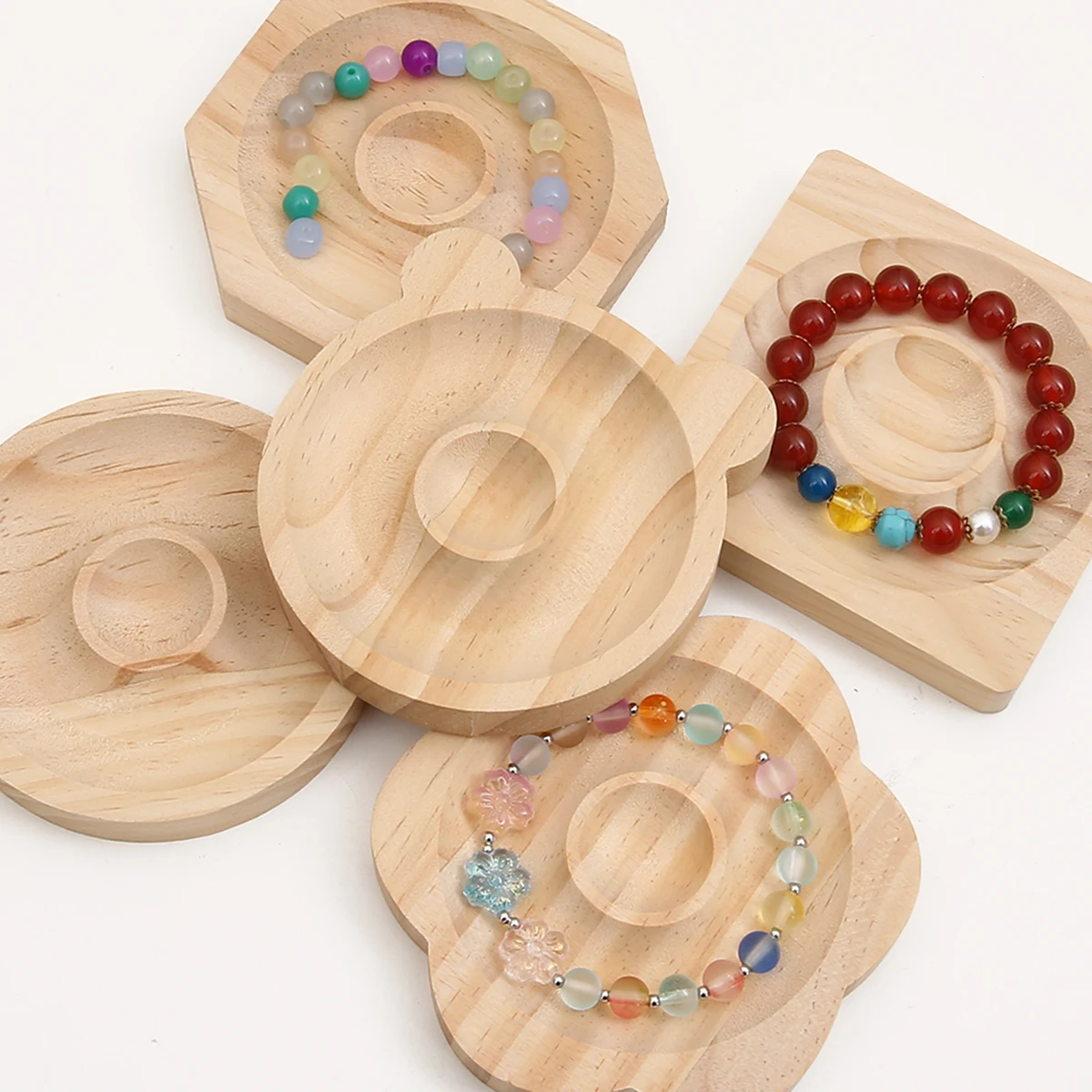 Wooden Beading Design Board & Bracelet Display Stand