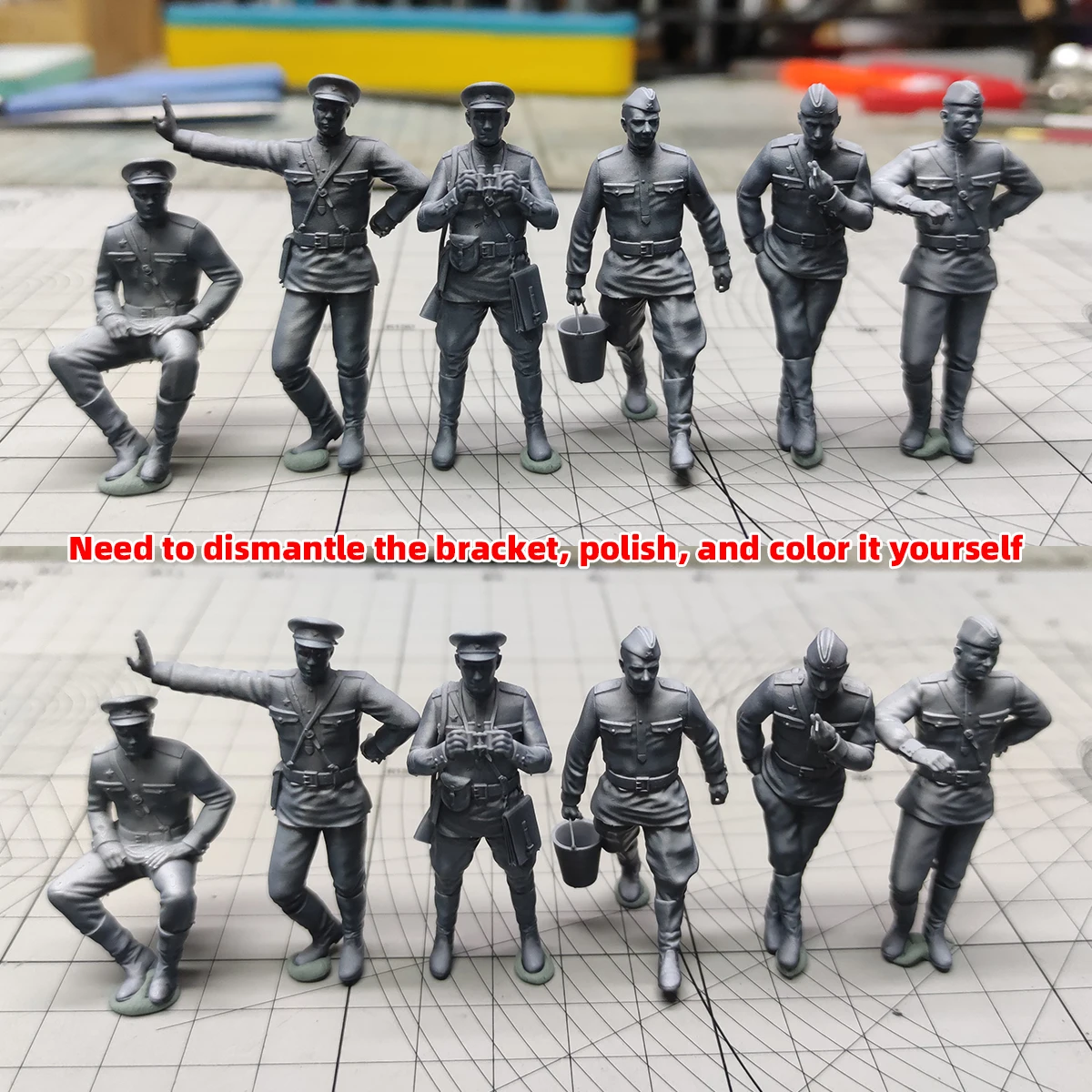 소련군 휴식군인 군대 팀 군인 세트 조립 플라스틱 군사 모형 키트 1/72 1/35 1/48