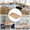 Mini Tray Model House Miniature Tray Ornament Children House Toy Tableware Eating Kitchen Dinner On Rectangular Toy 5