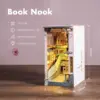 Robotime Wooden Book Nook Dollhouse Kit Puzzle House Model Building Kits with LED Lights Sakura Densya Sunshine Town Gardenhouse 5