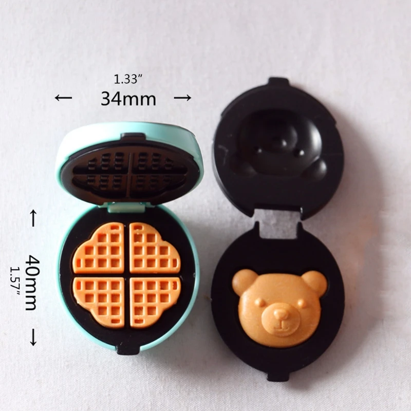 HUYU 1/6 1/12 Scale Dollhouse Miniature Waffle Maker Realistic Toaster Bread Machine Interactive Pretend for Play Toy Girls