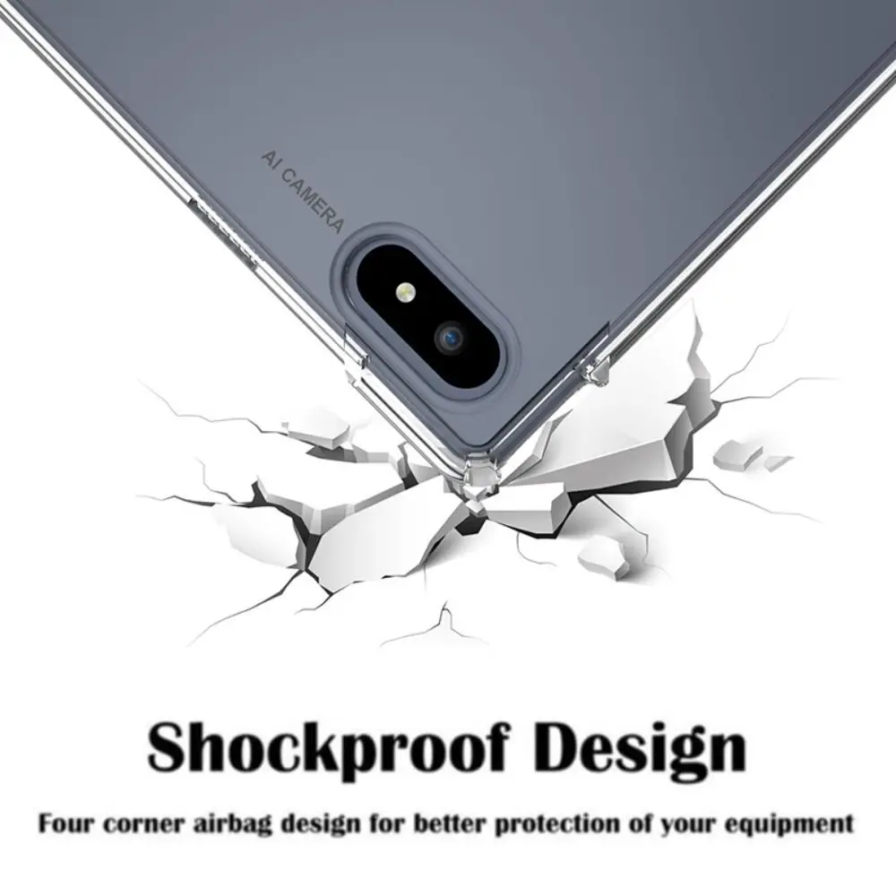Ultra-Thin Transparent Shockproof TPU Tablet Case with Pen Slot