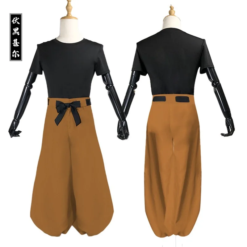 Jujutsu Kaisen Anime Cosplay Costume Toji Fushiguro Uniform Top Pants 2 Stili Suit Black Short Wig Party Carnival Men Cos Gift