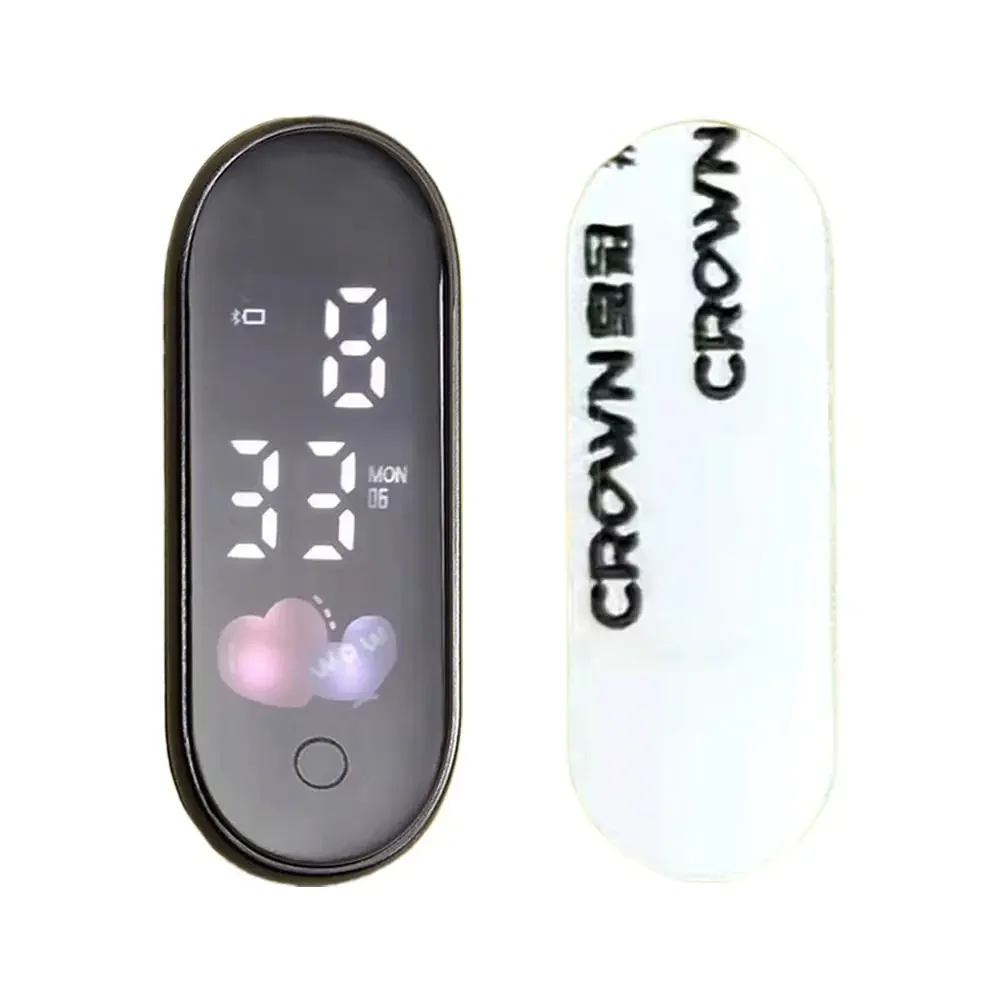 Digital Car Clock with Backlight and Personalized Stickers