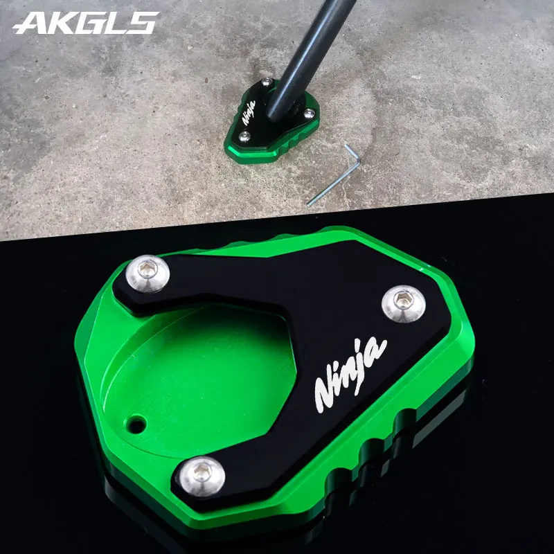 

Для KAWASAKI NINJA400 NINJA 400 Z400 2018 2019 2020 CNC подставка для мотоцикла с подножкой боковая подставка удлинитель поддерживающая пластина увеличить