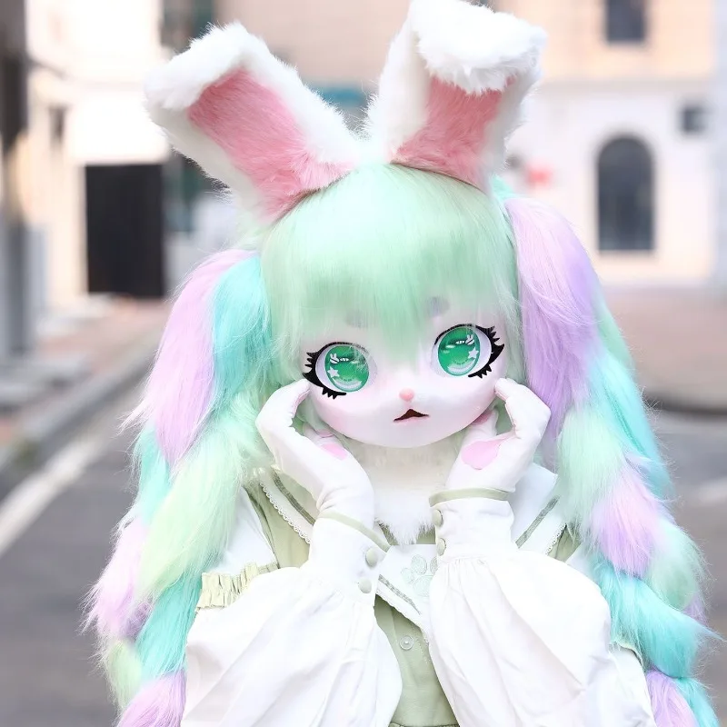 Furry Cosplay Costume Kigurumi Fursuit Headset Paw Head Base Comiket Furrys Kig Cat Rabbit Doll Beast Mask Role Play Clothes