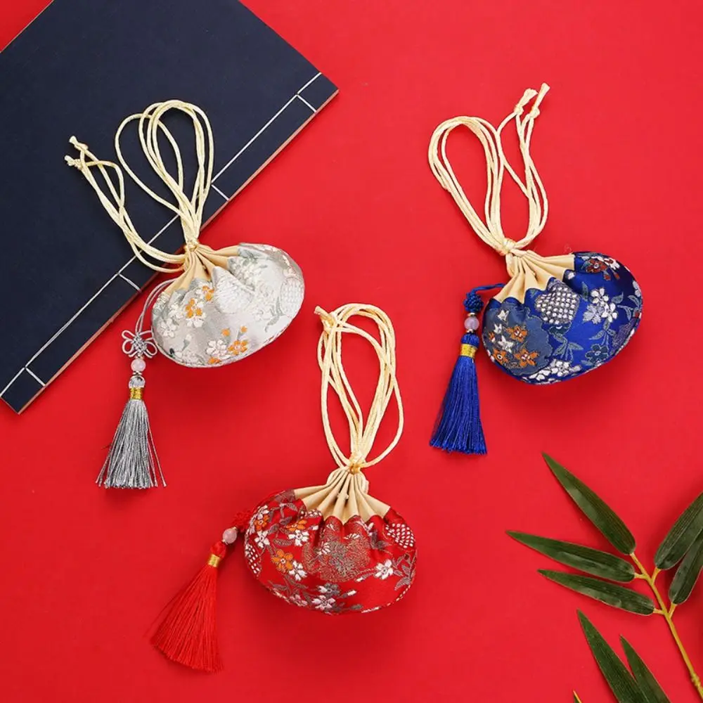 

Multi Color Hanging Decoration Necklaces Case Cloth Purse Pouch Women Jewelry Bag Empty Sachet Chinese Style Storage Bag