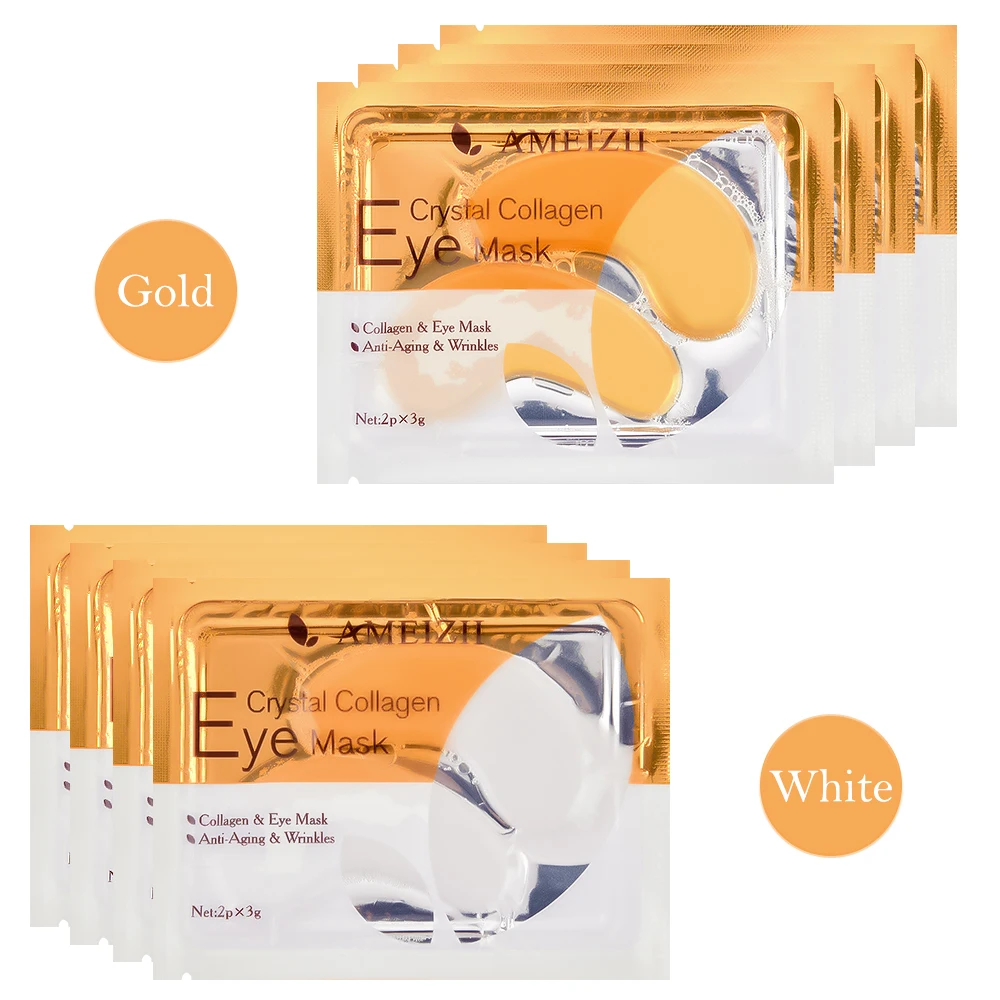 

Wholesale 1 Pair Collagen Eye Mask 24K Gold Eye Patch Eye Dark Circles Anti-Puffiness Anti-Aging Moisturizing Eyes Mask