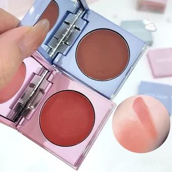Heallor Multi-function Blush Cream Natural Cheek Face Rouge Blushes Monochrome Smooth Peach Rose Blusher Mud Eyeshadow Korean Ma - Thumbnail 4