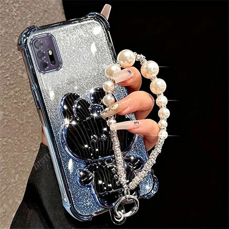 Rabbit Design Lanyard Phone Holder Case with Adjustable Strap