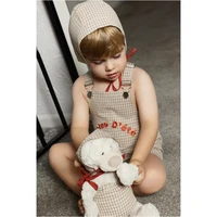 Ensemble d'été Gingham SS26 Ali Co : Robe pour filles, barboteuse pour bébés, chemise et pantalon pour garçons et tout-petits 4