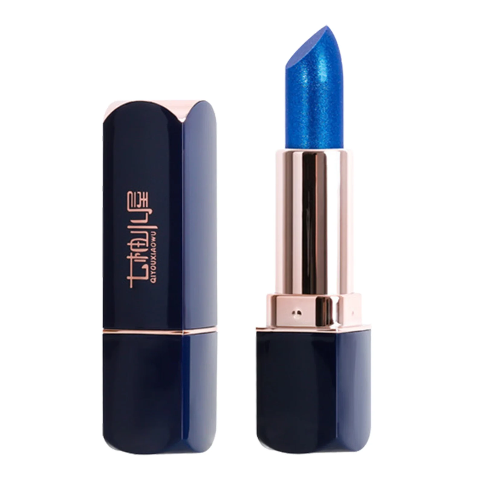 thumbnail image 1 of 1pc Blue Color Changing Lip Balm Waterproof Moisturizing Long Lasting Temperature Change Color Lipstick Balm Lips Makeup, 1 of 5