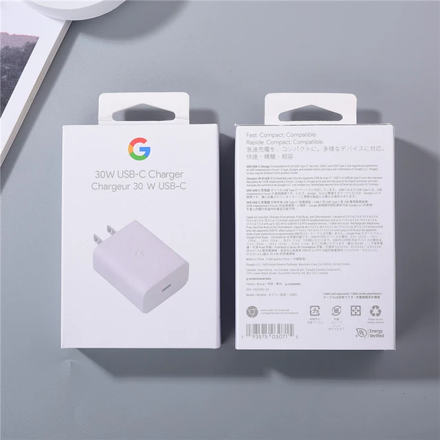 Cargador de pared rápido USB C Compatible con Google Pixel 5 4 XL