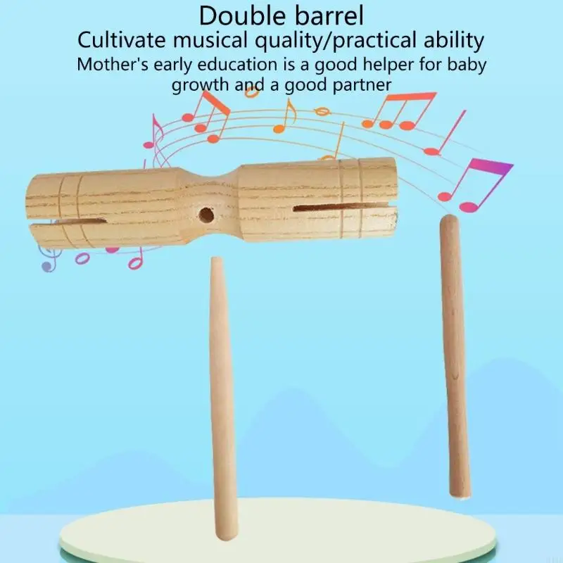 H4GF Shaker Baby Child Orff Percussion Toy Double Boom Music Musical Instrument Toy Percussion Childrens Baby Puzzle