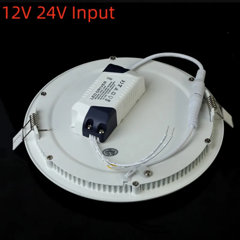 12V 24V Input LED Downlight Recessed Ceiling Light LED Panel Light with Driver Aluminium WW-3000K NW-4000K CW-6000K