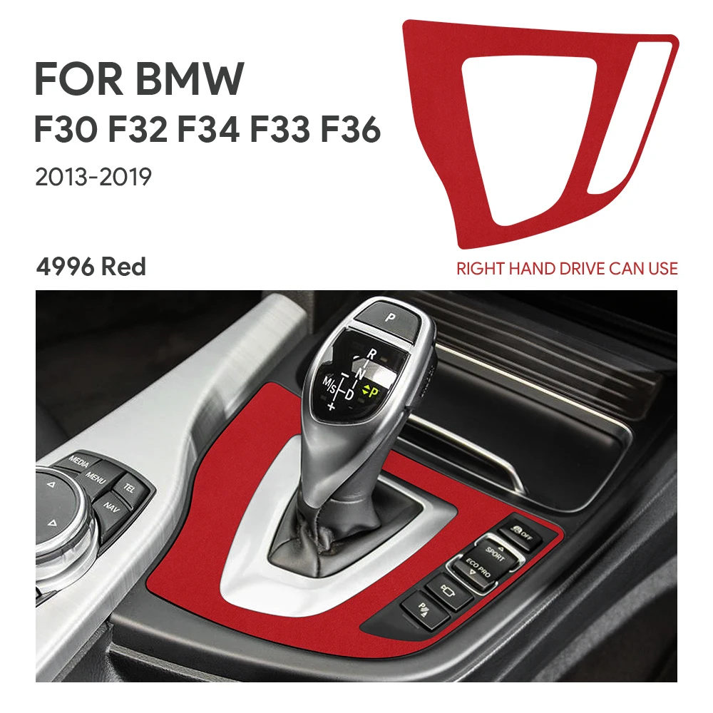 FDAIUN Per BMW Serie 3 F30 2013 2014 2015 2016 2017 2018 2019 Pannello Pannello Pannello di controllo Centrale Camoscio Stile Auto Accessori Interni Nero