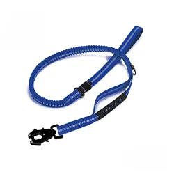 Durable Reflective Dog Leash with Traffic Control and Comfort Grip Handles - 120 - 178cm (Blue)