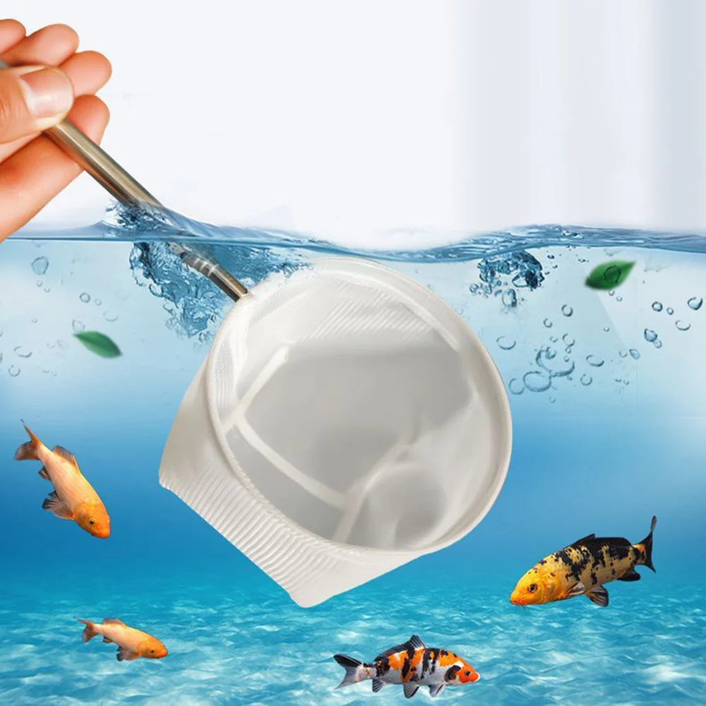 3D Aquarium Fishing Net 20-50cm Portable Retractable Stainless Steel Fishing Net Small Fish Shrimp Nets Aquarium Cleaning Tools