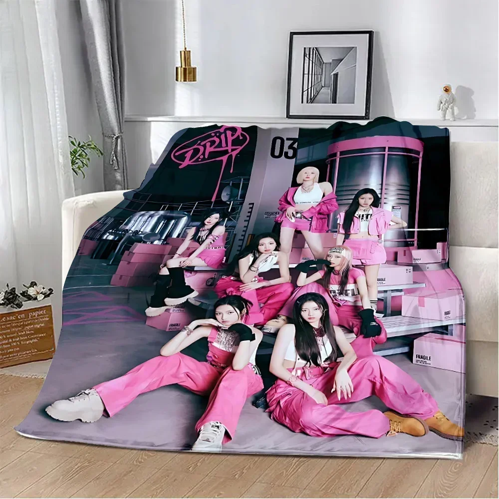 Korean Group BABY MONSTERs Printed Blanket for Bed Sofa Armchair Picnic Warm Blanket Comfortable Blanket Home Travel Birthday 2
