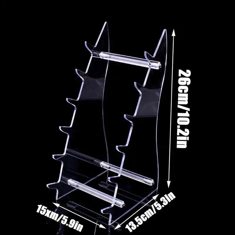 Knife Display Stand Transparent Display Stand Storage Knives Holder 6 Tiers Knives Rack Smooth Surfaces Space Saving
