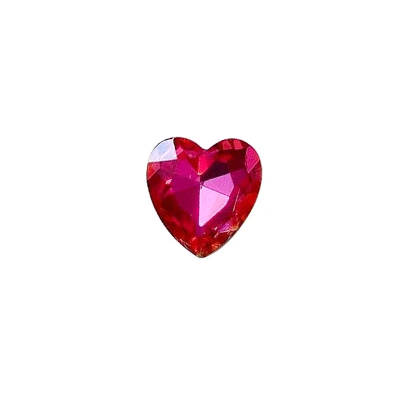 30pcs Multicolor Love Crystal Diamond Nail Charms Decoration Glass Pointed Bottom Peach Heart Gemstone Manicure Accessories 5