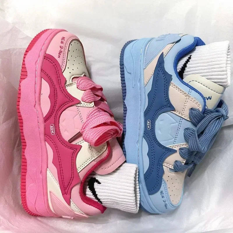 

Новинка 2024, спортивная обувь для пар, Весенняя модная дизайнерская дышащая теннисная обувь с надписью на шнуровке, спортивная обувь на толстой подошве