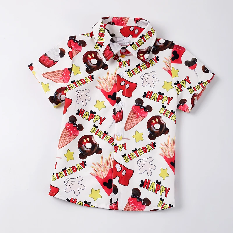 Disney Cruise Tshirt Toddler Boy Summer Short Sleeve Top Holiday Trip Fashion Clothing Castaway Cay Printed Cute Mickey Clothes 4