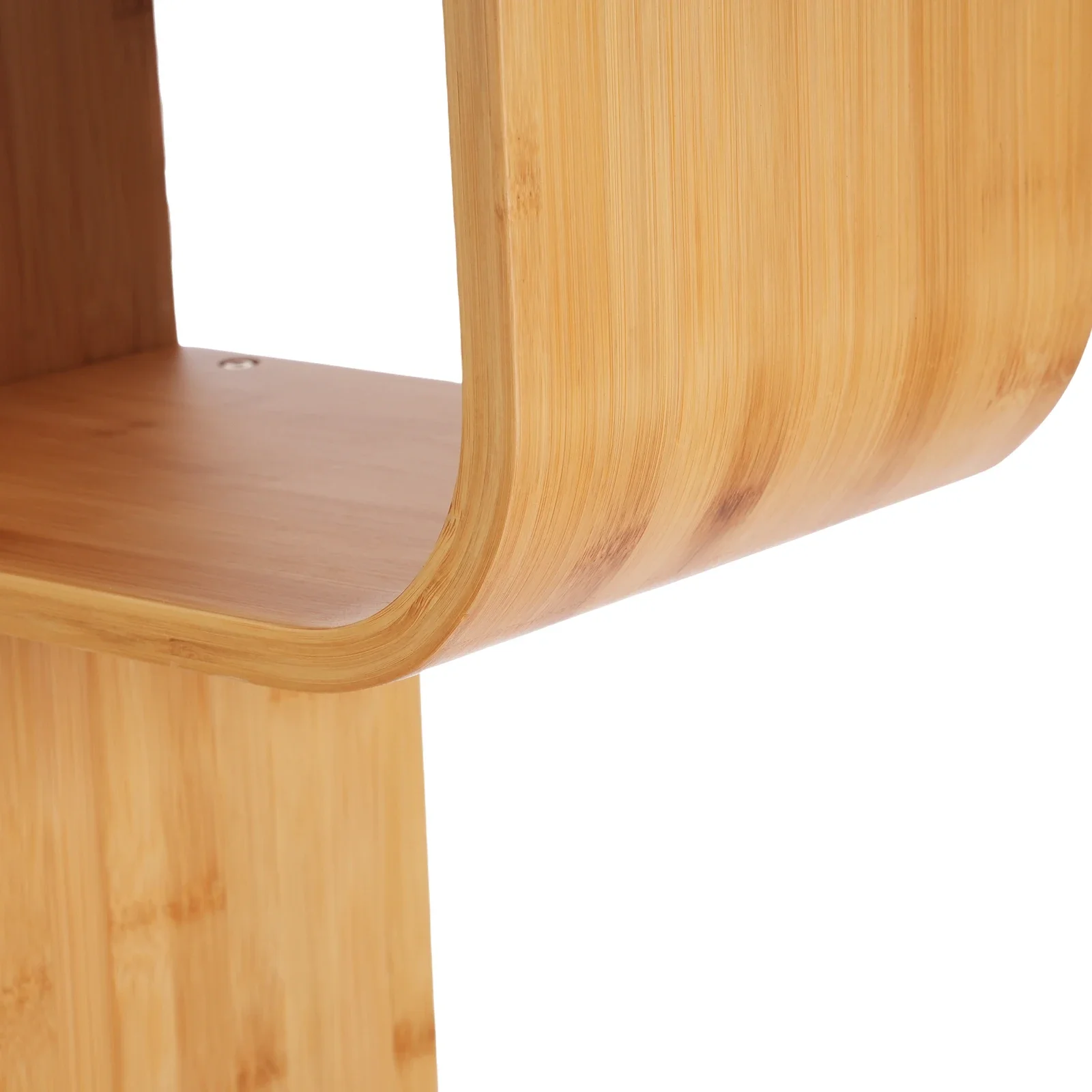 4-tier Floor Standing S-shaped Bookcase with Strong Bearing Capacity and Elegant Appearance 5
