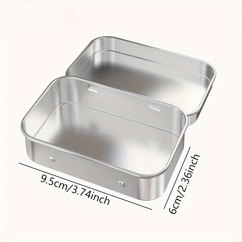 휴대용 미니 금속 보관함 주석 도금 슬라이드 커버 보석 약품 화장품 정리함 (웨딩 및 일상용)