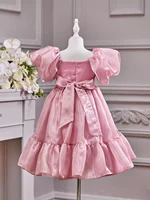 Girl Baby Toddler Puff Sleeve Organza Tulle Tutu Twirly Babydoll Flare Ball Gown Princess Flower Girl Dress 2