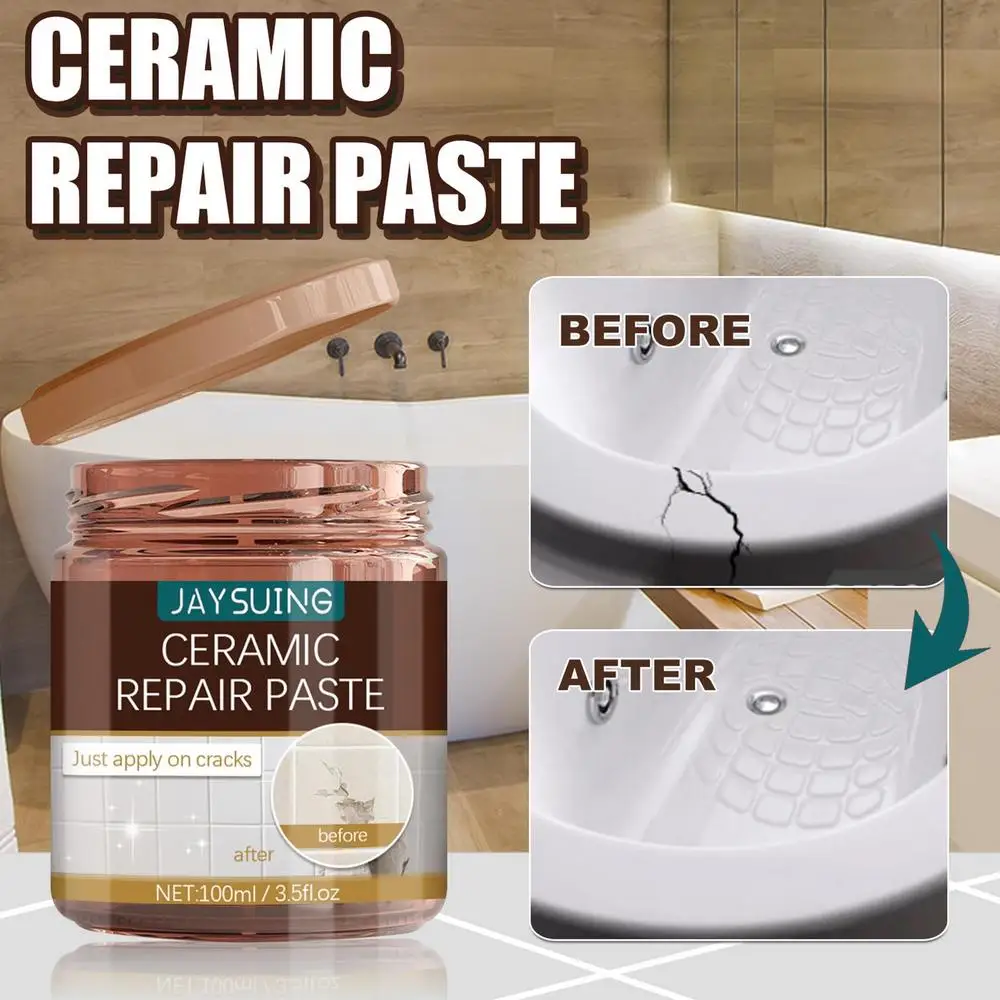 de pia, Pasta branca para azulejo cerâmico e banheira, reparação rápida