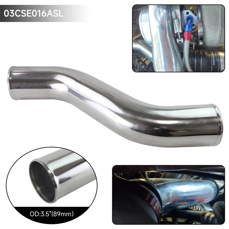AC Performance Tubo Intercooler A Gomito 45° In Alluminio 102mm, Spazzolato, Per Turbo E Raffreddamento - 2