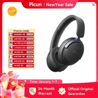 Picun NC60 ANC Wireless Bluetooth 5.4 Headphone 48dB Hybrid Active Noise Cancellation Headsets 40mm Driver 80H Playtime Earphone