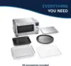 Air Fry Oven, Premium 9-in-1 Digital Air Fry Convection Toaster Oven, Grills, Broils, Bakes, Roasts, Keep Warm, Reheats, 1800-Wa 4