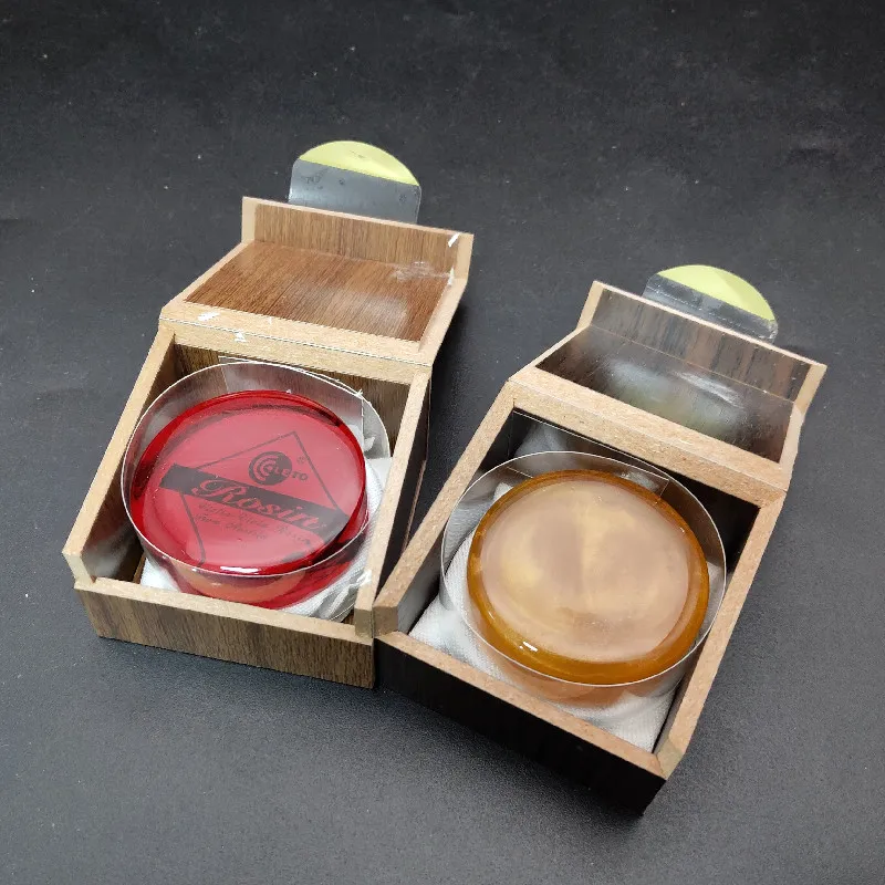 Leto #8001 Wooden Box Round Golden Rosin for Violin Viola Cello Rosin Violin Parts