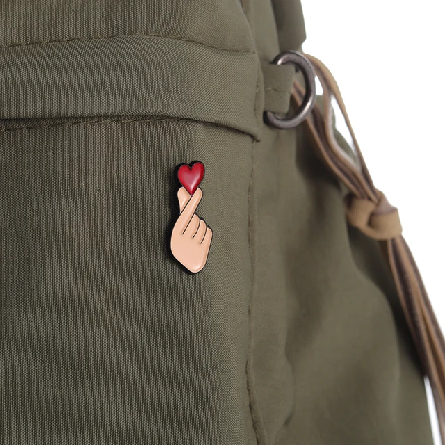 Hand Heart Enamel Pins Brooches Lapel Badges  4