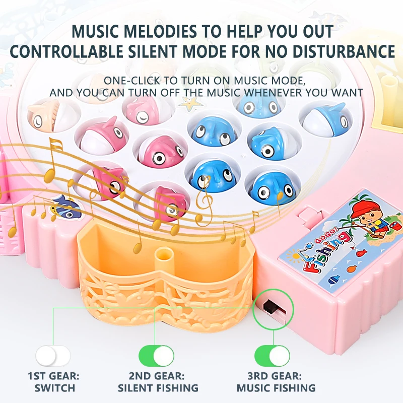Musical Rotating Fishing Game Plate - Engaging Hand-Eye Coordination Toy