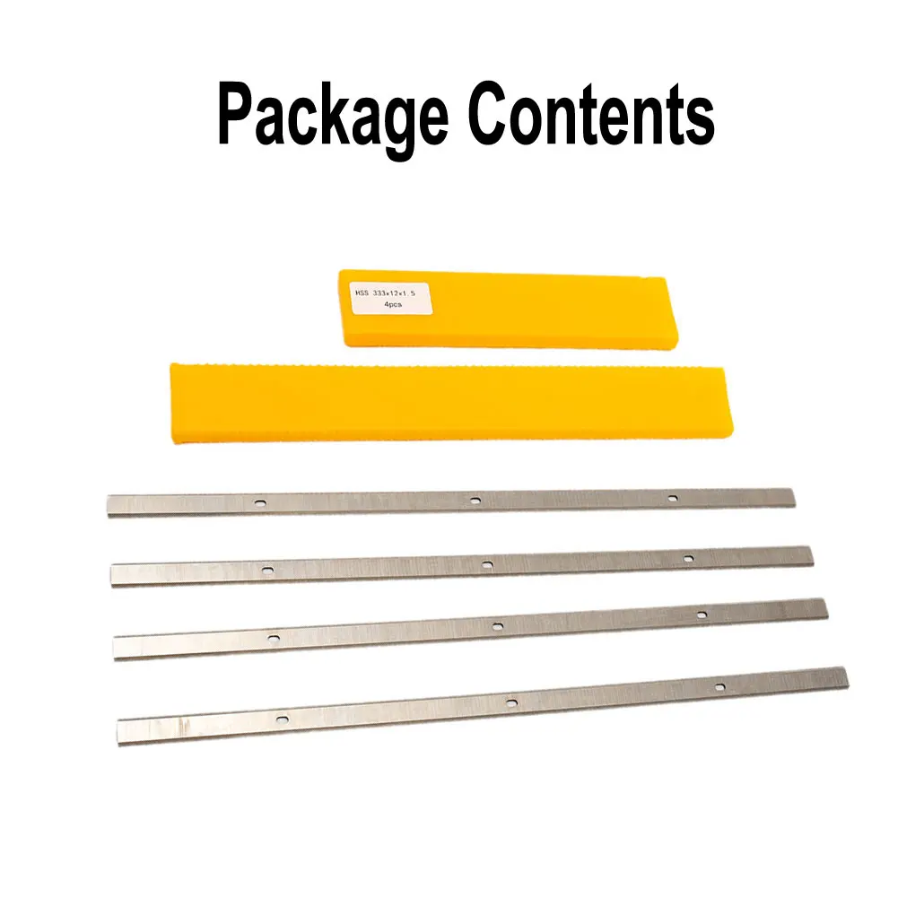Planer Blades 4Pcs 13inch 1/2 HSS Portable Planer Blades Metabo DH330 DH316 Double Edge Set Woodworking Planer Blade Double Blade