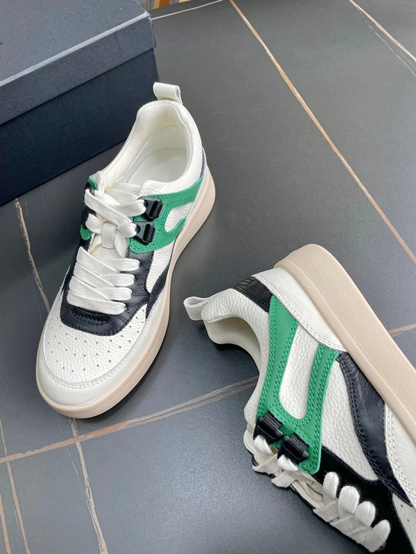 Dave&Di Spring Summer New Fashion Women's Shoes Cowhide Comfortable Retro Contrast Flat Vulcanized Shoes Casual Sneakers