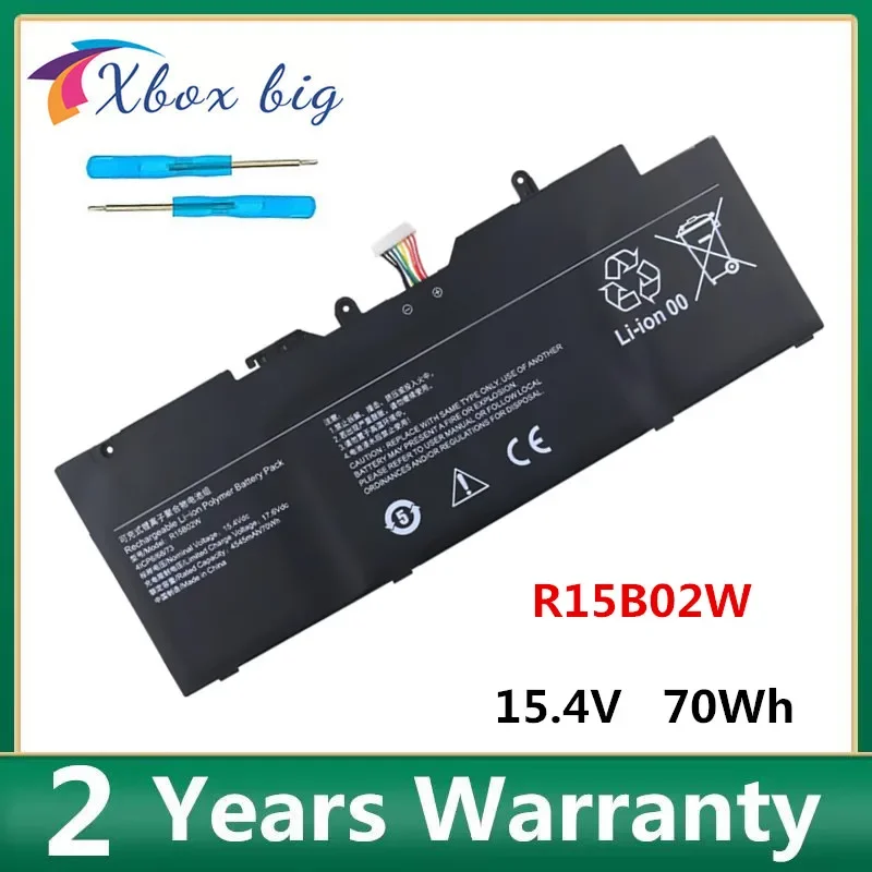 

R15B02W 4ICP6/68/73 Laptop Battery For Xiaomi Redmi Book Pro 15 R5 R7 XMA2007-BJ XMA2007-BB 15.4V 70Wh/4545mAh