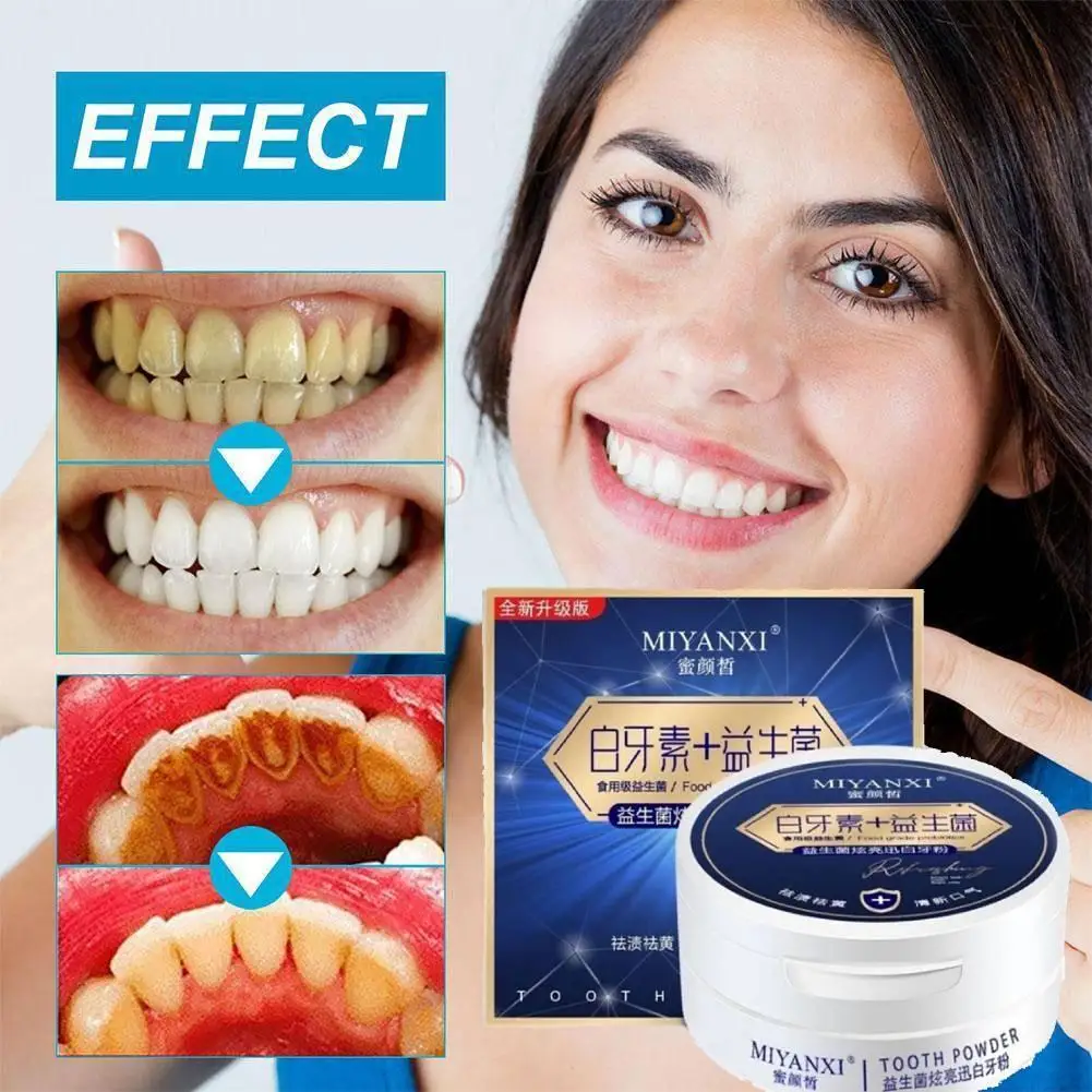 

Teeth Whitening Powder Probiotic Toothpaste 50g Remove Plaque Stains Toothpaste Dental Tools Brighten Teeth Cleaning Oral Care