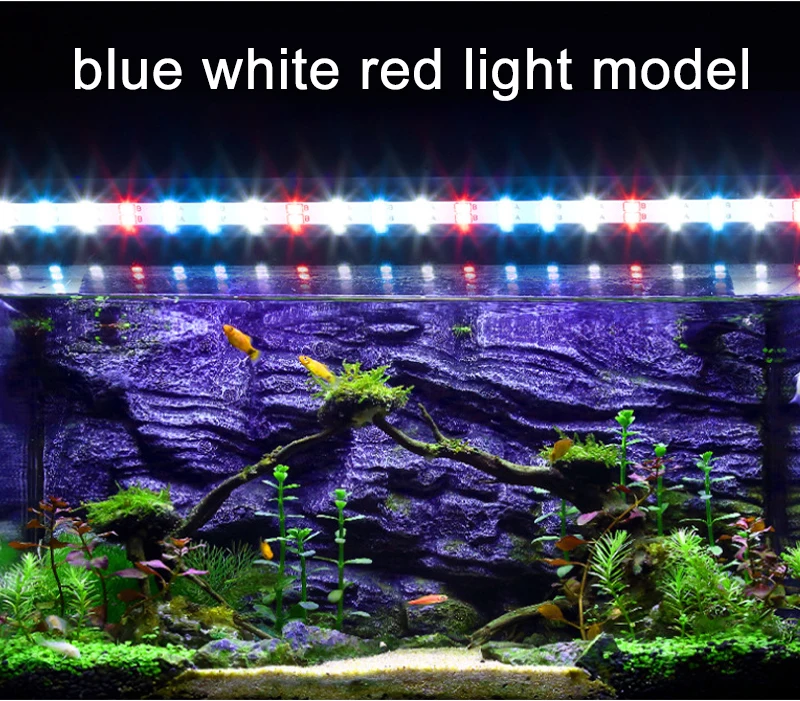 Aquarium Light LED Waterproof Fish Tank Light Underwater Fish Lamp Aquariums Decor Lighting Plant Grow Lamp 18-58CM 220-240V