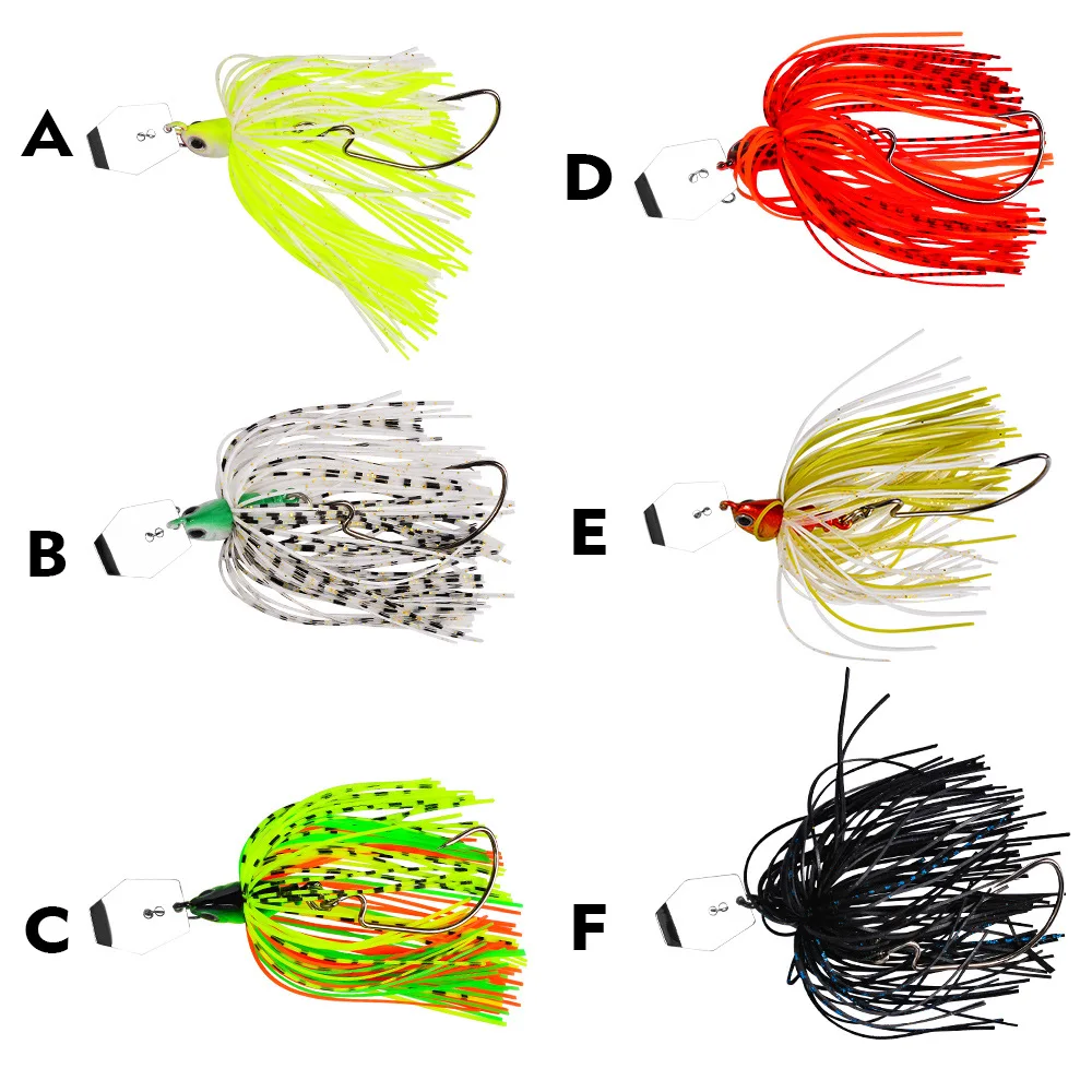 12g 15g 20g 25g Fishing Lure Spinner Bait Wobbler Buzzbait Chatte Bait Artificial rubber Skirt Chatter bait For Bass