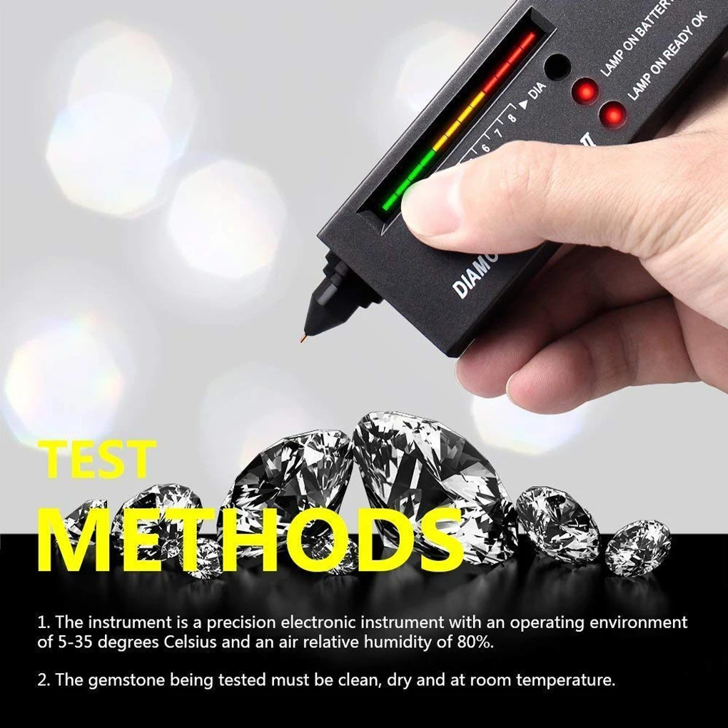 

StoneTester with LED Light Magnifying Glass Jewellery Detector Testing Identification Device ewelry Diamond Tester Kit