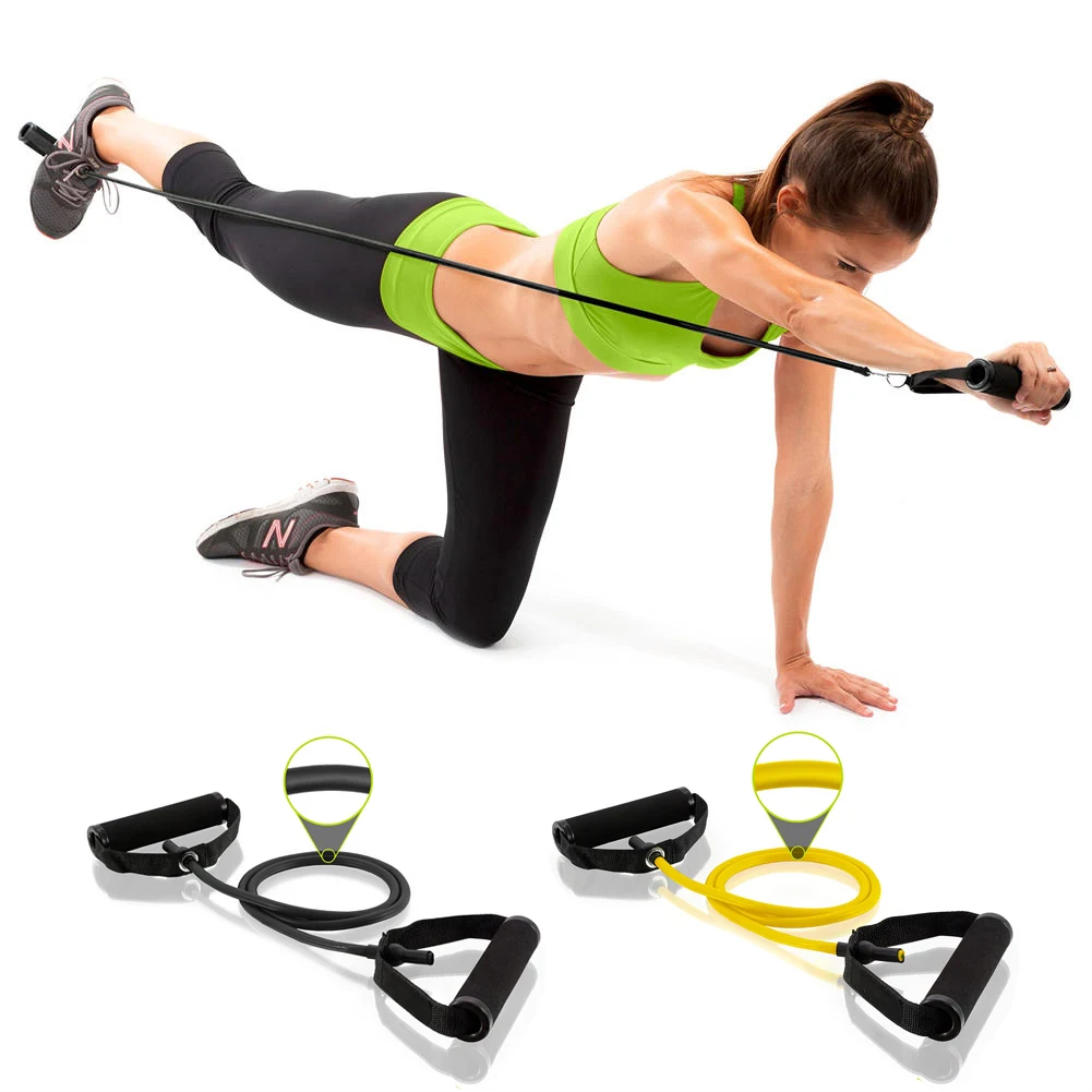 5LevelsResistanceBandsElasticFitnessTubeBandswithHandlesYoga