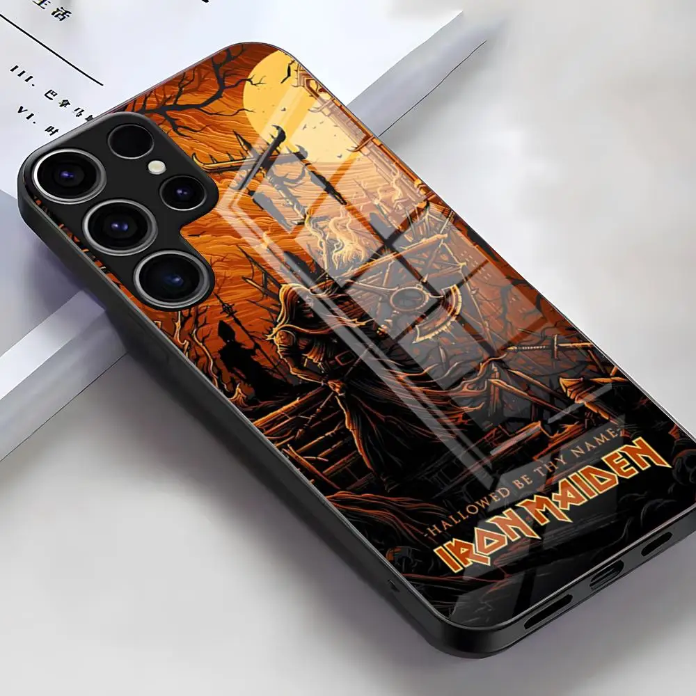 Iron Maiden-Themed Glass Phone Case for Samsung - Durable Protective Cover